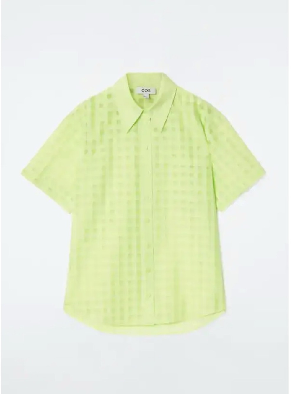 COS RELAXED SILK-BLEND UTILITY SHIRT Neon Lime 6